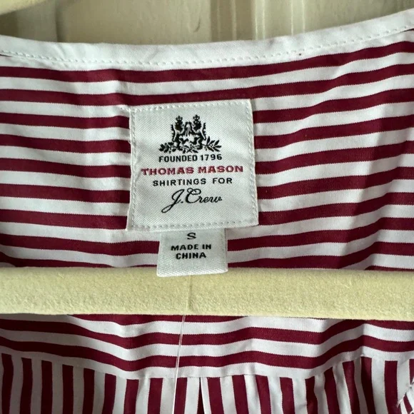 Thomas Mason® for J.Crew bow-neck top in stripe - Picture 3 of 4